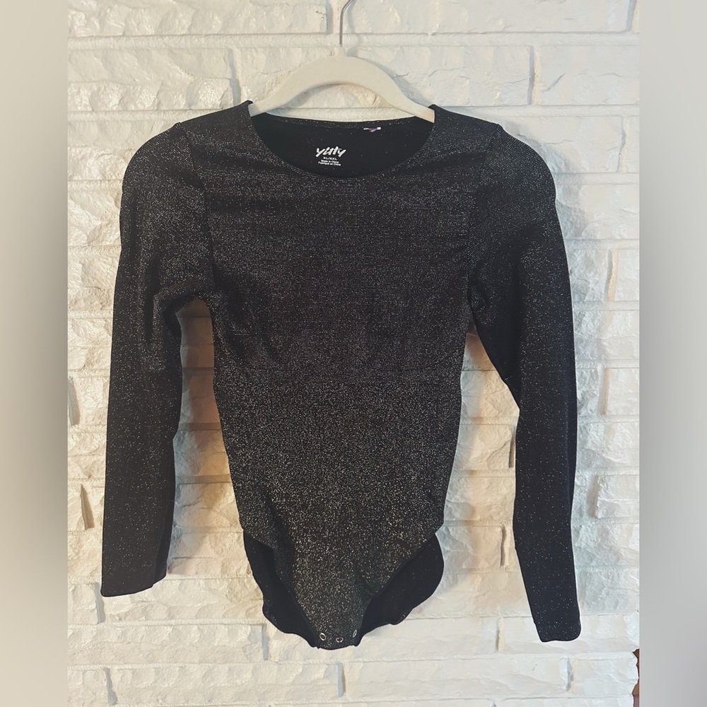 YITTY Black Glitter Long Sleeve Bodysuit - Picture 3 of 6